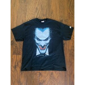Vtg NOS big face joker 2004 dc comics graphitti XLarge black shirt Y2K